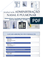 Vias de Administração Nasal e Pulmonar 2020