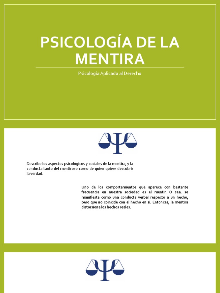 Psicología de la mentira y su impacto | PDF | Comunicación ...