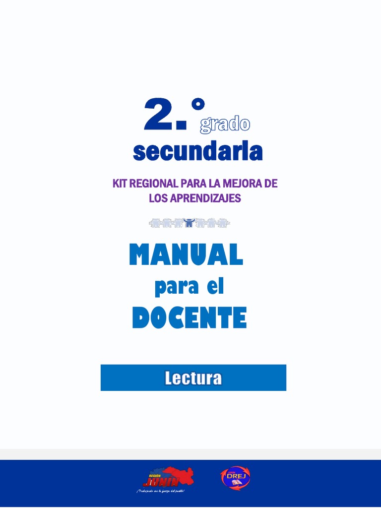 Manual Para El Docente 2 Lectura Secundaria 2022 Pdf Evaluación