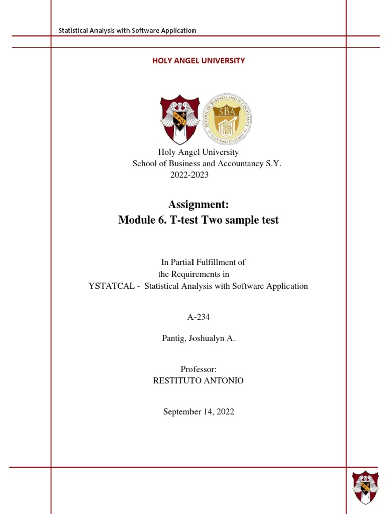 Two Sample T-Test Analysis and Results | PDF | Student's T Test | Null ...