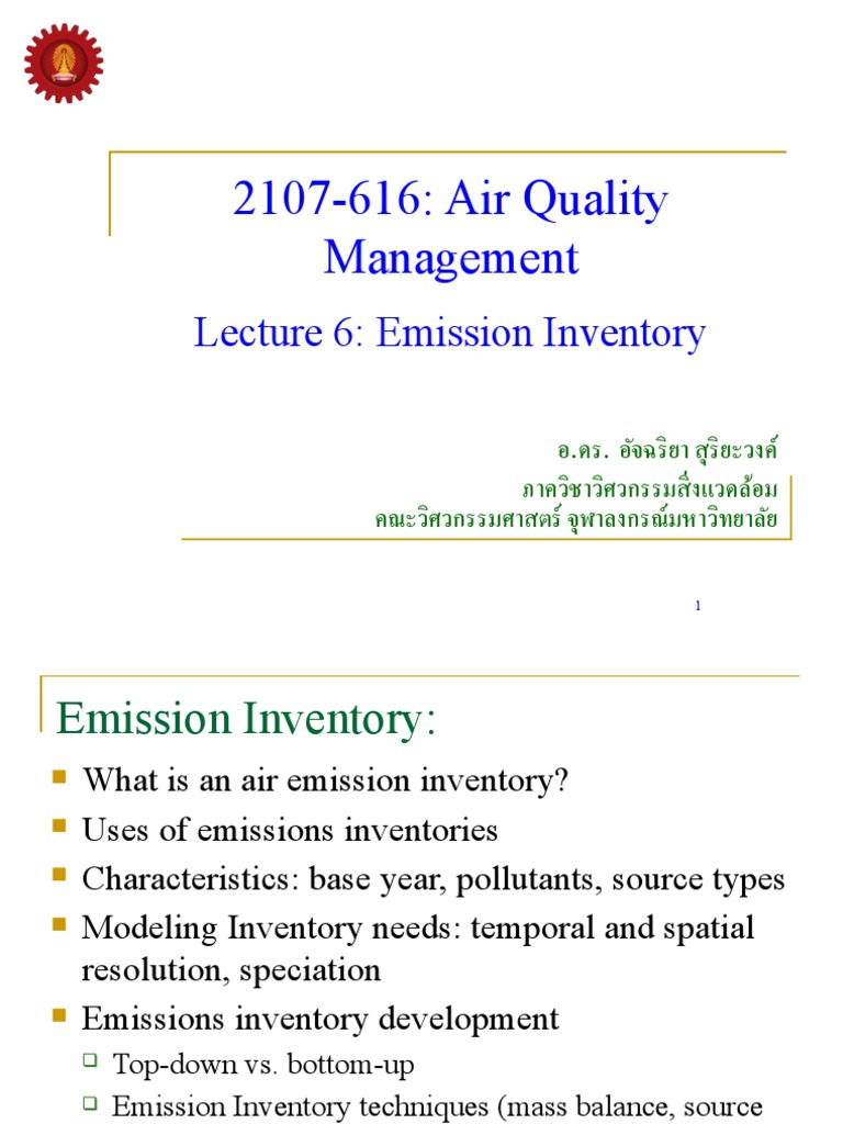 Emission Inventory | PDF | Air Pollution | Exhaust Gas
