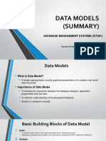 Summary Chapter 2 - Data Models