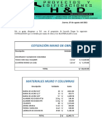 Cotización Proyecto 3er Piso - Sra Nancy