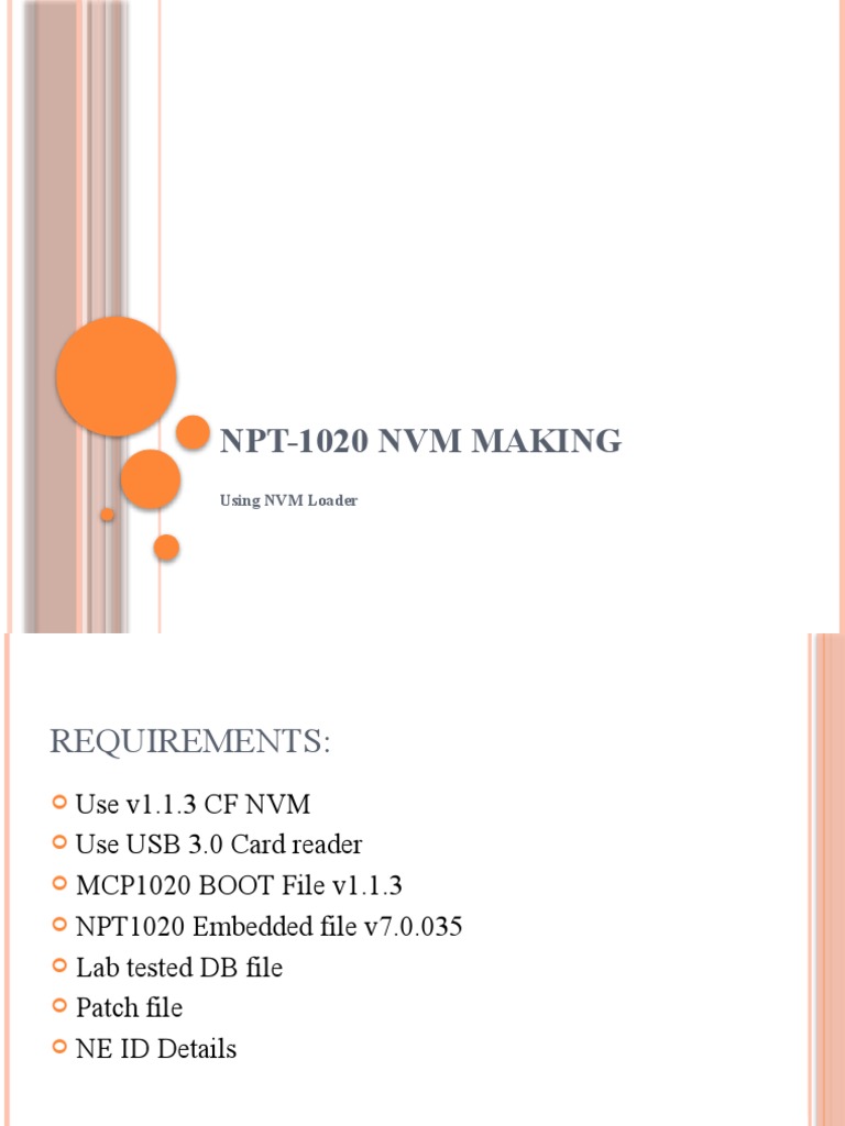 Npt-1020 NVM Making | PDF