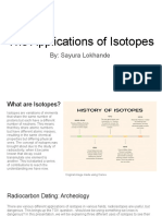Applications of Isotopes