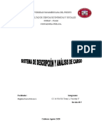 Sistema de Descripcion y Analisis de Cargo Yoscelys Tovar 40-5