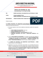 Circular Interna No. 085 - ORIENTACIONES PARA TENER EN CUENTA