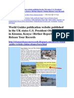 World Guide Publication in the UK states in Website Obama Born in Kisumu Kenya