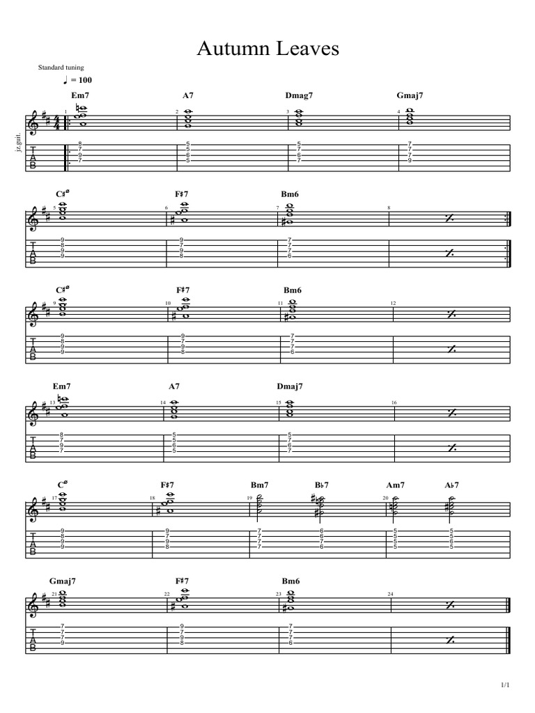 Autumn Leaves Pdf