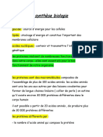 Synthese de Biologie