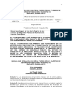 Manual Que Regula El Uso de La Fuerza de Los Cuerpos de Seguridad Publica Del Municipio de Irapuato (Sep 2016)