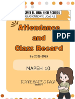 DIY CLASS RECORD AND ATTENDANCE (B5 Notebook Size)