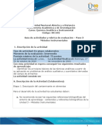 Guía de Actividades y Rúbrica de Evaluación Paso 3. Métodos Instrumentales