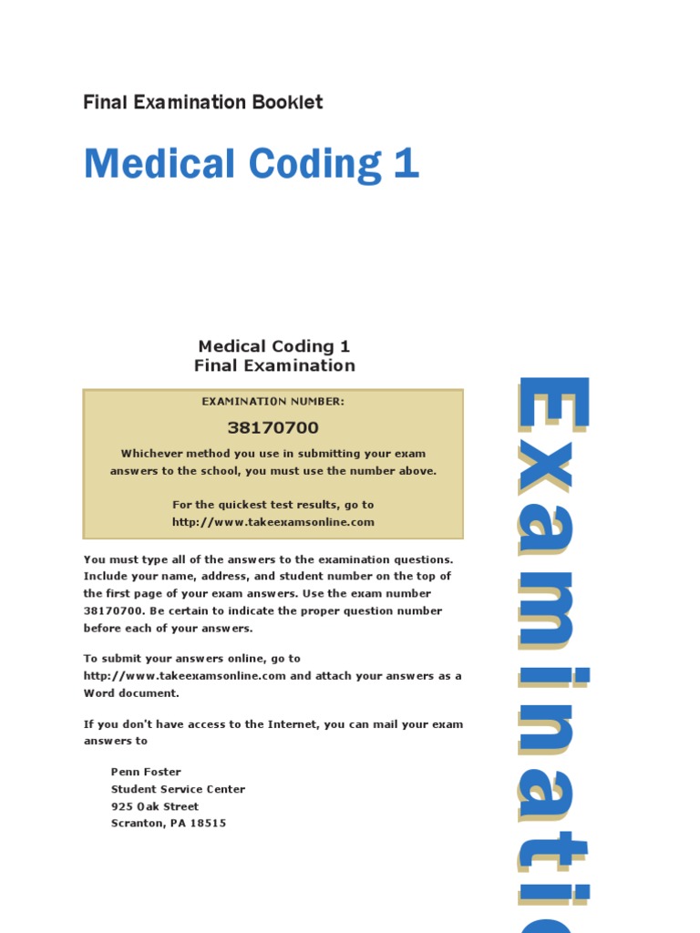 Medical Coding 1 Exam | PDF | Patient | Test (Assessment)