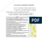 Encuesta para Evaluar El Planeamiento Estratégico