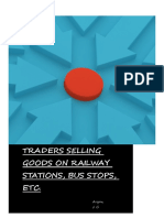 Traders Selling Goods On Railway Stations, Bus Stops, Etc.: Aryan sIC