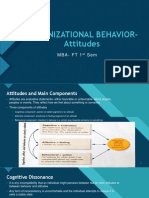 ORGANIZATIONAL BEHAVIOR - Attitudes