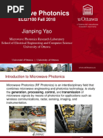 Microwave Photonics: Jianping Yao