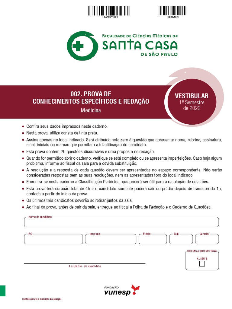 Santa Casa 2022 - Prova - 2 Dia | PDF | RNA | Genoma