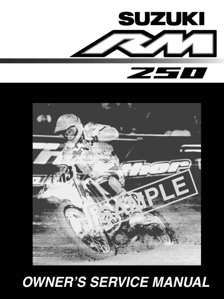 2003 SUZUKI RM250 SERVICE MANUAL PDF visual data 7