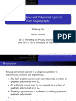 Gröbner Bases and Polynomial Systems from Cryptography