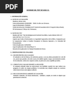 Test de Wisc IV David Wechsler. Caso #01