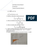 Examen Parcial de Cálculo II - Seccion 2