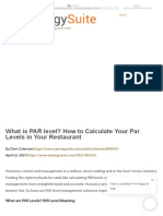 What Is PAR Level - How To Calculate Par Levels in Your Restaurant - SynergySuite
