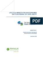 Life Cycle Impacts For Postconsumer Recycled Resins: Pet, Hdpe, and PP