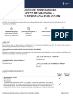 Certificación de Constancias Expedidas Por Jefes de Manzana. - Residencia y No Residencia Público en General