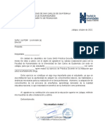 Carta de Agradecimiento