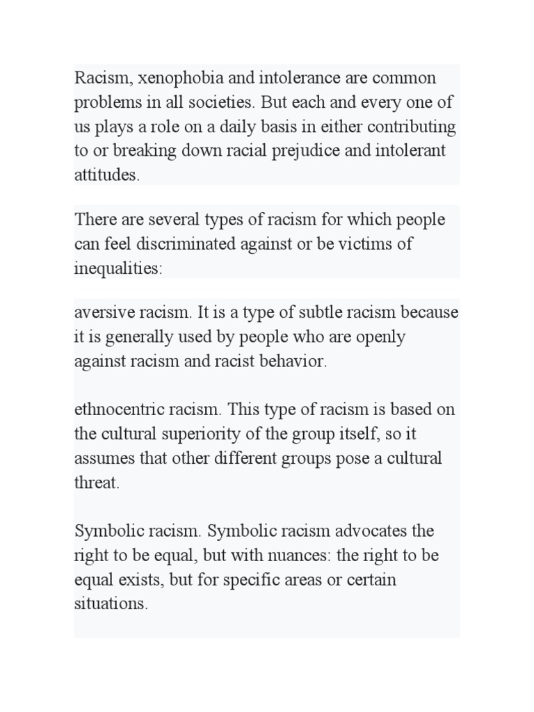 Racism Ensayo | PDF