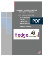 JSWEnergy Hedge 090511