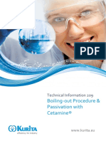 209 Boiling-Out and Passivation With Cetamine