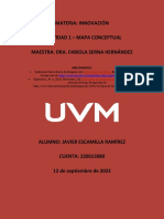 Materia: Innovación Actividad 1 - Mapa Conceptual Maestra: Dra. Fabiola Serna Hernández