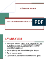 Anlamlarına Göre Cümleler