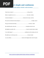 Past Perfect Simple Continuous Exercise 1