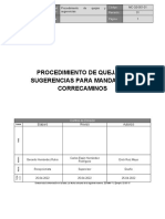 Procedimiento de Quejas y Sugerencias Mandadito