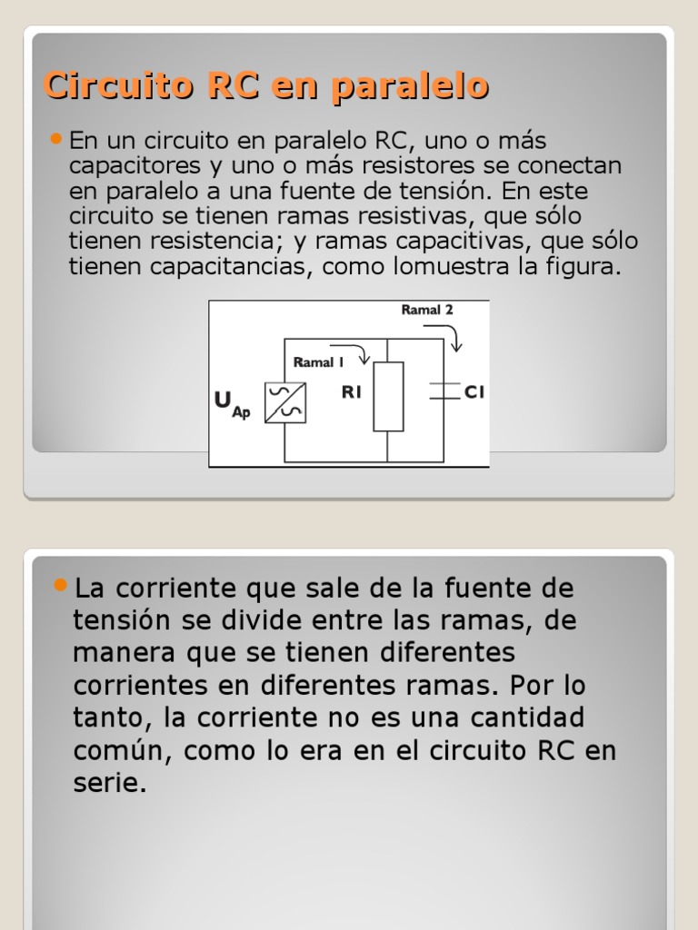 Presentación Circuito RC en Paralelo | PDF | Impedancia eléctrica ...
