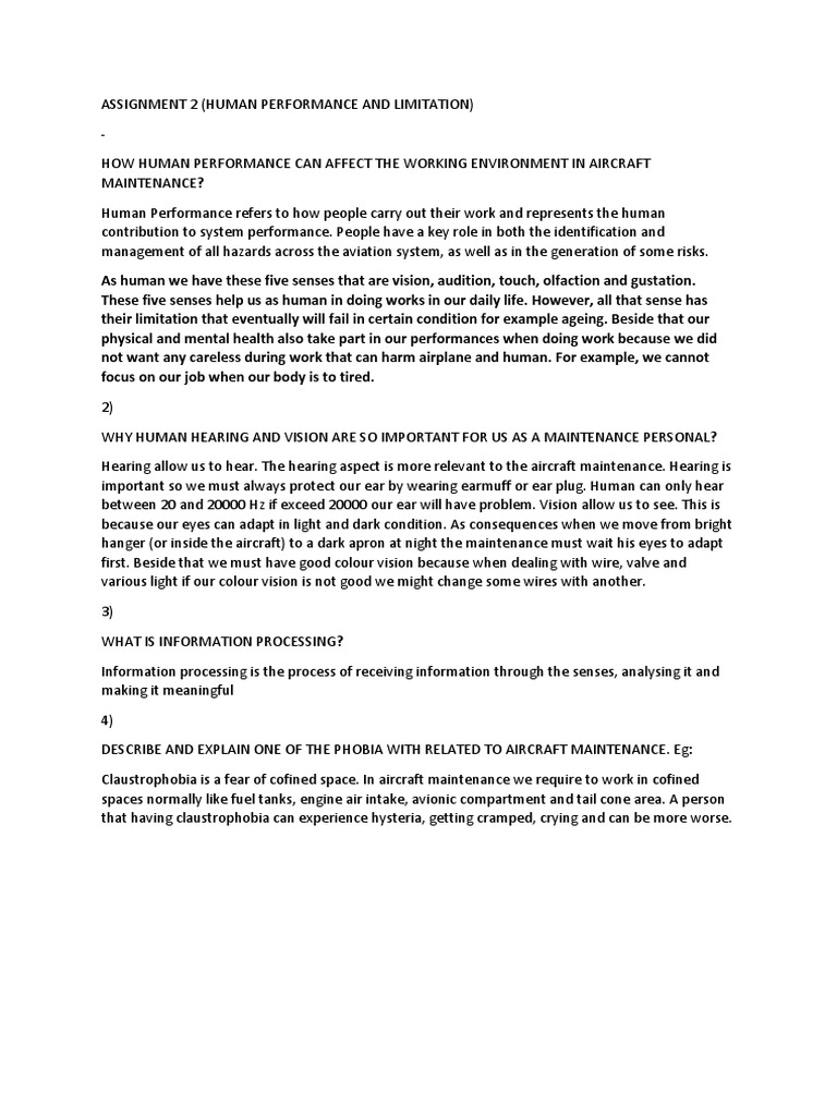 Human Performance in Aircraft Maintenance | PDF