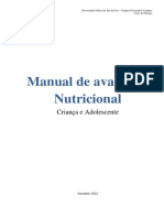Manual de Avaliação Nutricional - CRIANÇAS E ADOLESCENTES Setembro 2022
