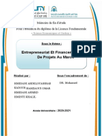 Entrepreneuriat Et Financement Des Projets Ou Maroc