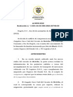 Conflicto competencia demanda declarativa Avicola Minido