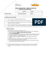 Evaluación Informal Lenguaje Finales de 2° Basico Inicio de 3° Básico