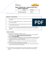 Evaluación Informal Lenguaje Finales 1° Básico Inicio Segundo Básico