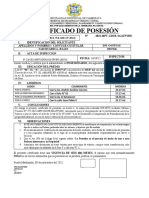 Certificado de Posesion #377 Yari Huarhua, Julian Exp. #23252, 24283 - 2022