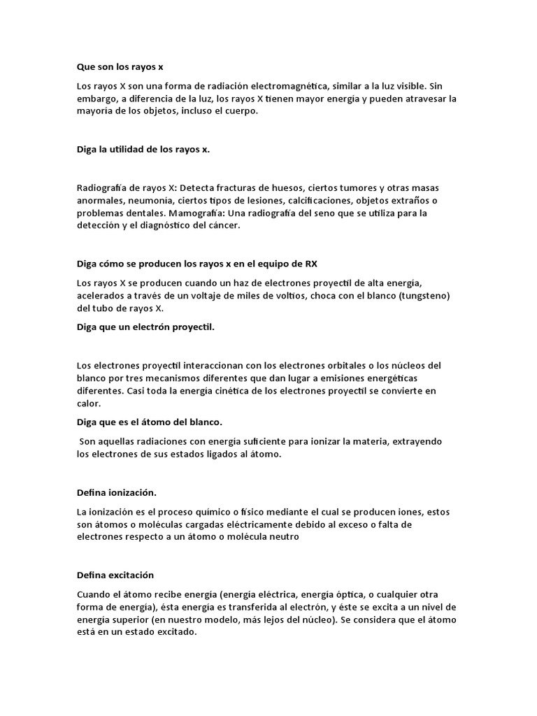 Que Son Los Rayos X | PDF