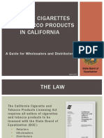 CA Tobacco Sales Guide for Wholesalers & Distributors