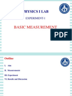 Physics I Experiment I