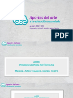 Aportes Del Arte A La Educación Secundaria Presentación Del Curso